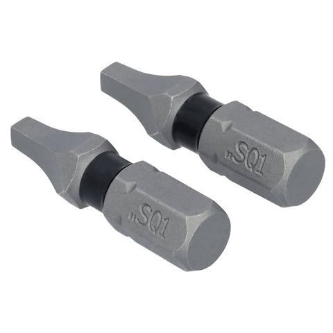 DEWALT TOUGHGRIP DWAF1SQ1TG2 Screwdriver Bit, #1 Drive, Square Drive, 1/4 in Shank, Hex Shank, 1 in L, Steel