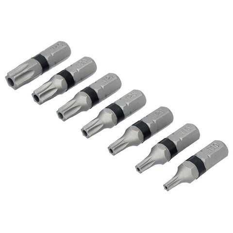 DEWALT TOUGHGRIP DWAF1TSTG7 Security Torx Bit Set, 7-Piece, Steel, Black/Silver, Silver