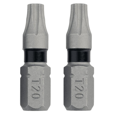 DEWALT TOUGHGRIP DWAF1TX20TG2 Screwdriver Bit, #20 Drive, Torx Drive, 1/4 in Shank, Hex Shank, 1 in L, Steel