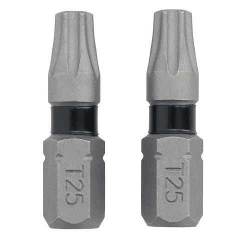 DEWALT TOUGHGRIP DWAF1TX25TG2 Screwdriver Bit, #25 Drive, Torx Drive, 1/4 in Shank, Hex Shank, 1 in L, Steel