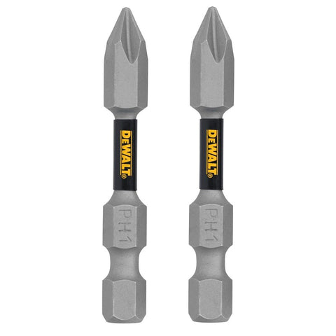 DEWALT TOUGHGRIP DWAF2PH1TG2 Screwdriver Bit, #1 Drive, Phillips Drive, 1/4 in Shank, Hex Shank, 2 in L, Steel