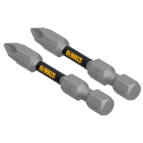 DEWALT TOUGHGRIP DWAF2PH1TG2 Screwdriver Bit, #1 Drive, Phillips Drive, 1/4 in Shank, Hex Shank, 2 in L, Steel