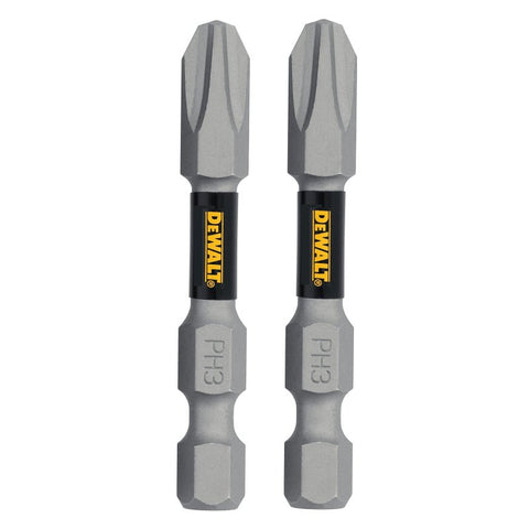 DEWALT TOUGHGRIP DWAF2PH3TG2 Screwdriver Bit, #3 Drive, Phillips Drive, 1/4 in Shank, Hex Shank, 2 in L, Steel
