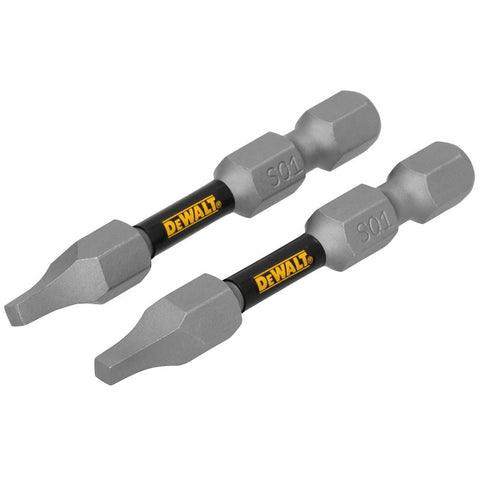 DEWALT TOUGHGRIP DWAF2SQ1TG2 Screwdriver Bit, #1 Drive, Square Drive, 1/4 in Shank, Hex Shank, 2 in L, Steel