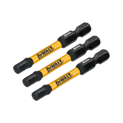 DEWALT Elite Series DWAF2HX5IR3 Insert Bit, 5 mm Drive, Hex Drive, 1/4 in Shank, Hex Shank, 2-1/4 in L, Steel