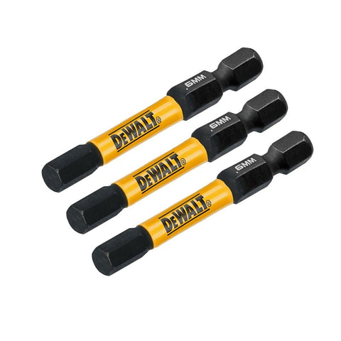 DEWALT DWAF2HX6IR3 Insert Bit, 6 mm Drive, Hex Drive, 1/4 in Shank, Hex Shank, 2-1/4 in L, Steel