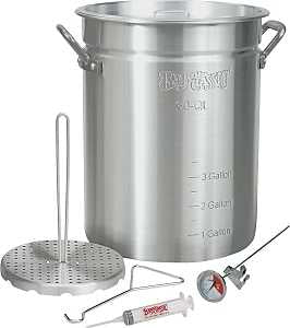 Bayou Classic 3025 Turkey Fryer, LPG, 3.5 gal Oil per Fryers, Silver