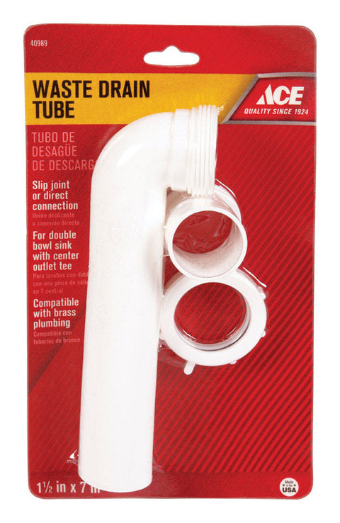 Ace 1-1/2 in. Dia. x 7 in. L Plastic Waste Arm
