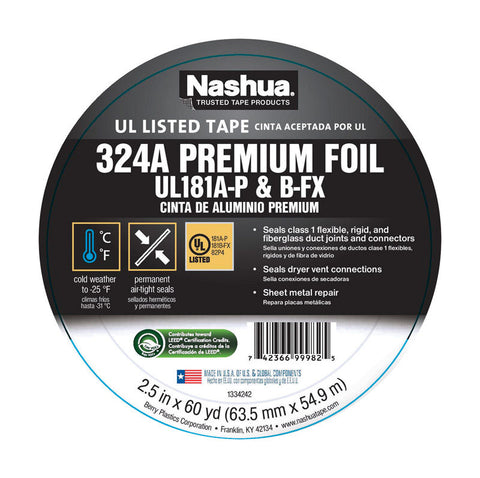 Nashua Foil Tape 2.5 in. W x 60 yd. L Silver
