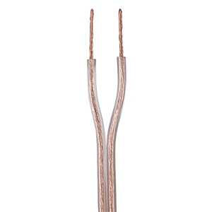 Audiovox CAH1825R Speaker Wire, 18 AWG Wire, Clear Sheath