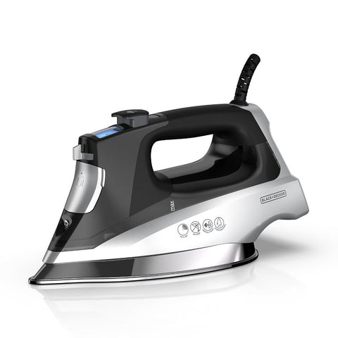 Black+Decker Allure D3060 Digital Professional Steam Iron, 1600 W, Black, Stainless Steel