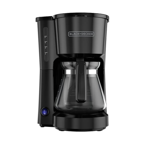 Black+Decker CM0700BZ Coffee Maker, 5 Cup, Plastic, Black, One-Touch Control