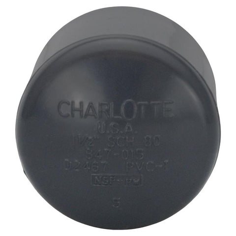 Charlotte Pipe Schedule 80 3/4 in. Slip X 3/4 in. D Socket PVC Cap 1 pk