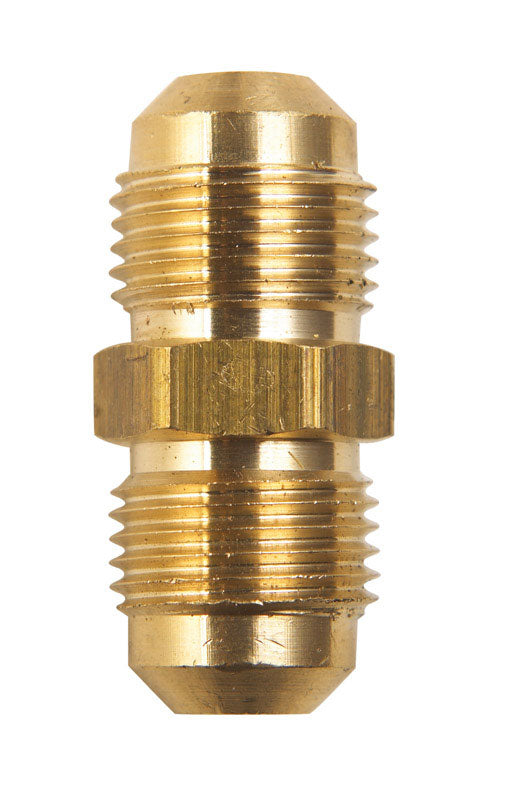 JMF 3/8 in. Dia. x 3/8 in. Dia. Flare To Flare Yellow Brass Union ...