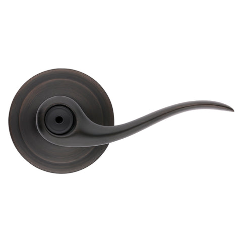 Kwikset Signature Series 730TNL 11P CP Privacy Lever, Thumbturn Lock, Venetian Bronze, Zinc, Residential, 2 Grade