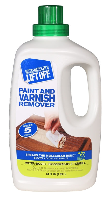 Motsenbocker's Lift Off 41164 Paint and Varnish Remover, Liquid, Mild, Clear, 64 oz, Bottle, Pack of 4