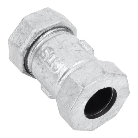 STZ Industries 1/2 in. Compression X 1/2 in. D Compression Galvanized Malleable Iron 3 in. L Couplin