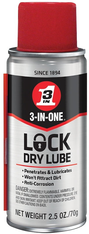 3-In-One 120074 Lubricant, 2.5 oz, Aerosol Can, Liquid, Pack of 24