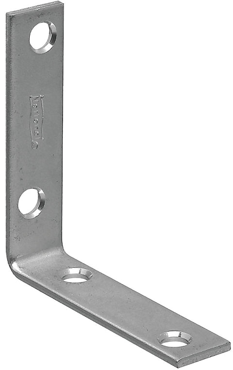 National Hardware 115BC Series N266-338 Corner Brace, 2-1/2 in L, 5/8 in W, Steel, Zinc, 0.1 Thick Material, Pack of 40