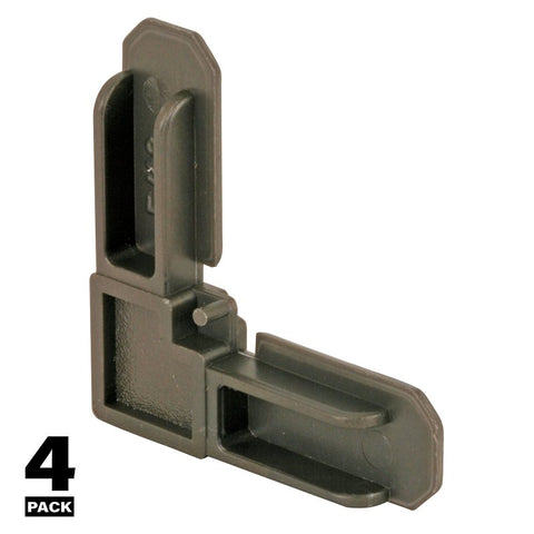 Make-2-Fit PL 7725 Square Cut Screen Frame Corner, Plastic, Bronze, For: Square-Cut Ends of 7/16 Aluminum Screen Frame