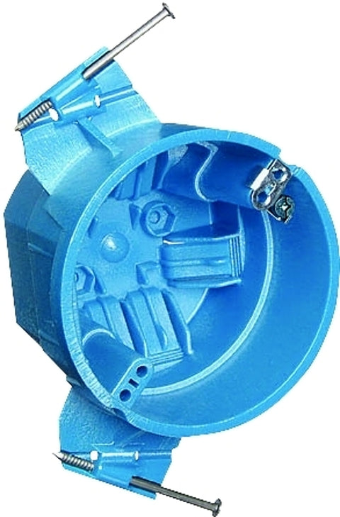Carlon BH525P Ceiling Box, 4 in W, 4 in D, 3 in H, 1-Gang, PVC, Blue