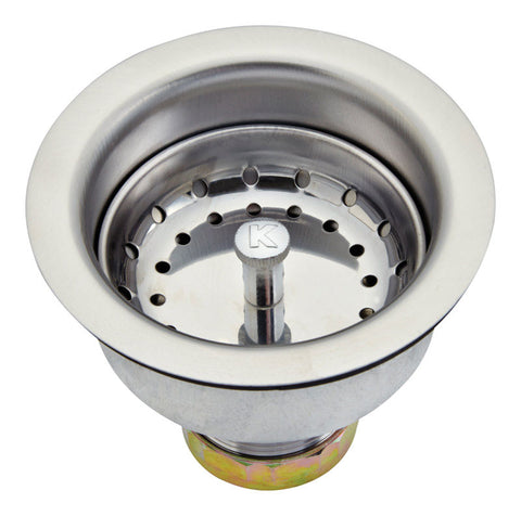 Ace 4-1/2 in. D Chrome Silver Stainless Steel Sink Strainer