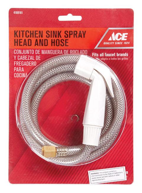 Ace White Plastic Faucet Spray Assembly
