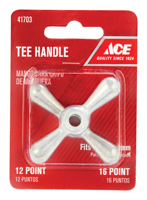 Ace 1/2 in. Dia. x 1/2 in. Dia. Aluminum Tee Faucet Handle