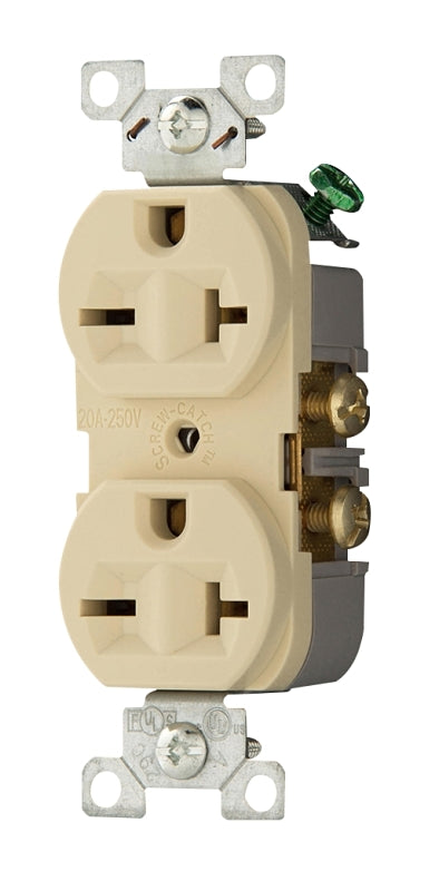 RECEPTACLE DPX COMM IVORY 20A