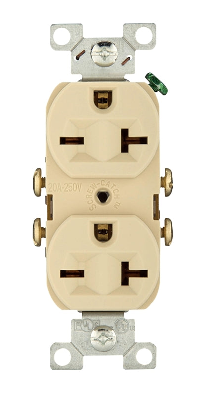 RECEPTACLE DPX COMM IVORY 20A