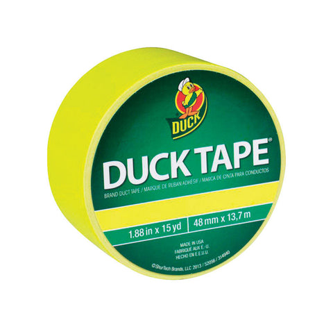Duck Brand Duct Tape 1.88 in. W x 15 yd. L Fluorescent Yellow