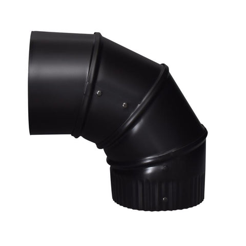 Imperial 4 in. D X 4 in. D Adjustable 90 deg Galvanized Steel Stove Pipe Elbow, Pack of 4