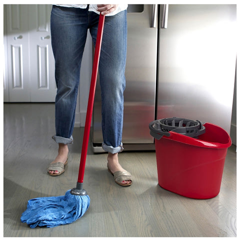 O-Cedar 149334 Deck Mop Refill, Microfiber, Blue