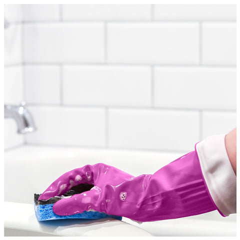 Playtex Living Series 166119 Reusable Gloves, M, Latex/Neoprene/Nitrile, Gray, Pack of 6