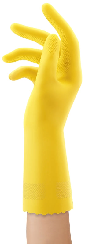 Playtex HandSaver Series 163675 Reusable Gloves, M, Latex/Neoprene/Nitrile, Yellow, Pack of 6