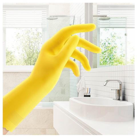 Playtex HandSaver 163670 Reusable Gloves, XL, Latex/Neoprene/Nitrile, Yellow, Pack of 6