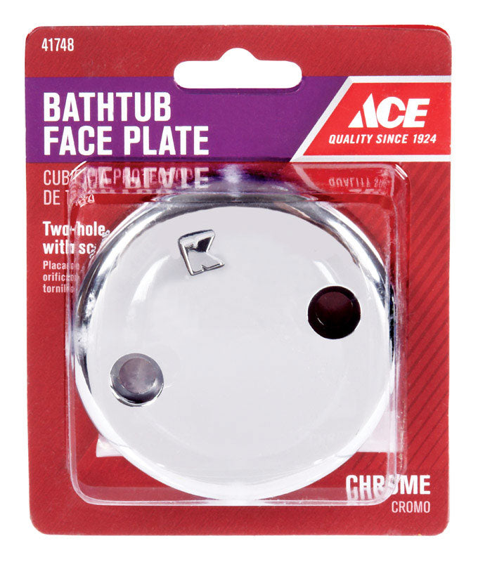 Shell Mounted Overflow Ace 3-1/4 in. Dia. Chrome Overflow Faceplate – Shell Lumber and Hardware