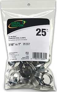 Ideal-Tridon Hy-Gear 67-6 Series 6708550 Worm Gear Hose Clamp, Stainless Steel