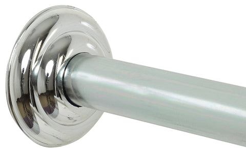Zenna Home 653SS/648SS Adjustable Shower Rod, 41 to 72 in L Adjustable, Steel, Chrome-Plated
