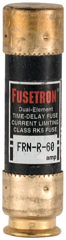 Bussmann FRN-R Series FRN-R-60 Fuse, 60 A, 250 VAC, 125 VDC, 20, 200 kA Interrupt, Fiberglass Body, RK5