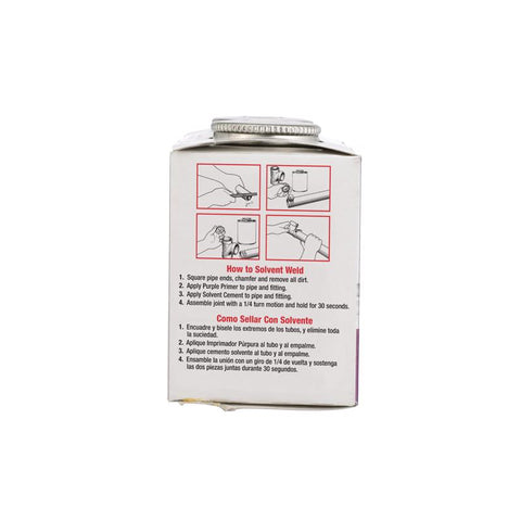 Oatey Handy Pack Clear/Purple Primer and Cement For PVC 4 oz