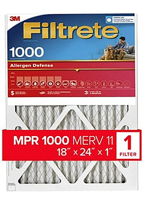 FILTER AIR ALRGN DFN 18X24X1IN, Pack of 4