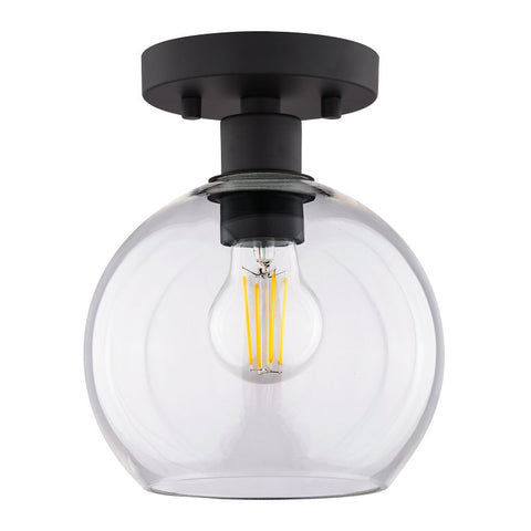 Boston Harbor OG24021 Ceiling Light, 1-Lamp, Incandescent, LED Lamp, Metal Fixture, Matte Black Fixture