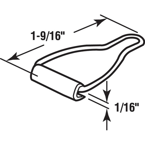 Prime-Line PL 14658 Spline Channel Bail Latch, Aluminum, Mill, Silver