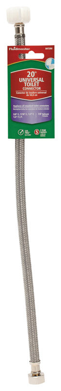 Fluidmaster Universal 7/8 in. Ballcock x 7/8 in. Dia. IP Stainless Steel Toilet Supply Line