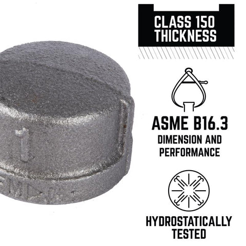 STZ Industries 3/8 in. FIP each Black Malleable Iron Cap