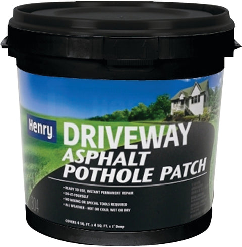 Henry HE304 Series HE304044 Driveway Pothole Patch, Solid, Black, Petroleum Distillates, 1 gal Jug, Pack of 4