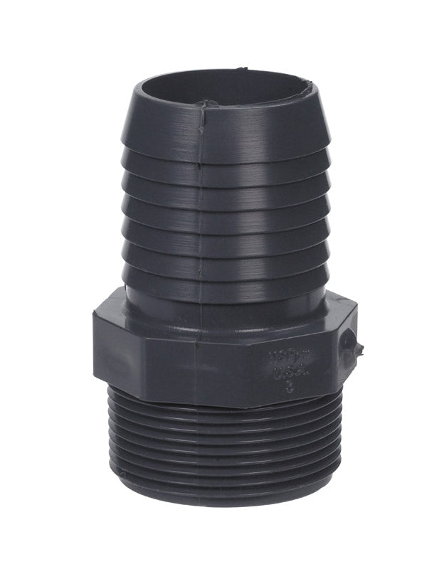 Lasco 1-1/2 in. Dia. x 1-1/2 in. Dia. Insert To MPT PVC Insert Adapter ...