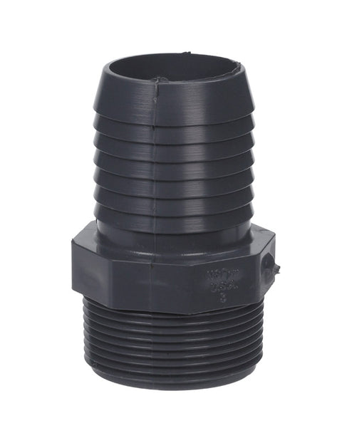 Shell Insert D355 Lasco 1-1/2 in. Dia. x 1-1/2 in. Dia. Insert To MPT PVC Insert Adapter ...