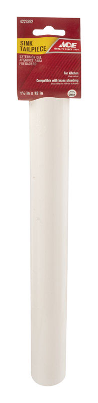 Ace 1-1/2 in. Dia. x 12 in. L Polypropylene Sink Tailpiece